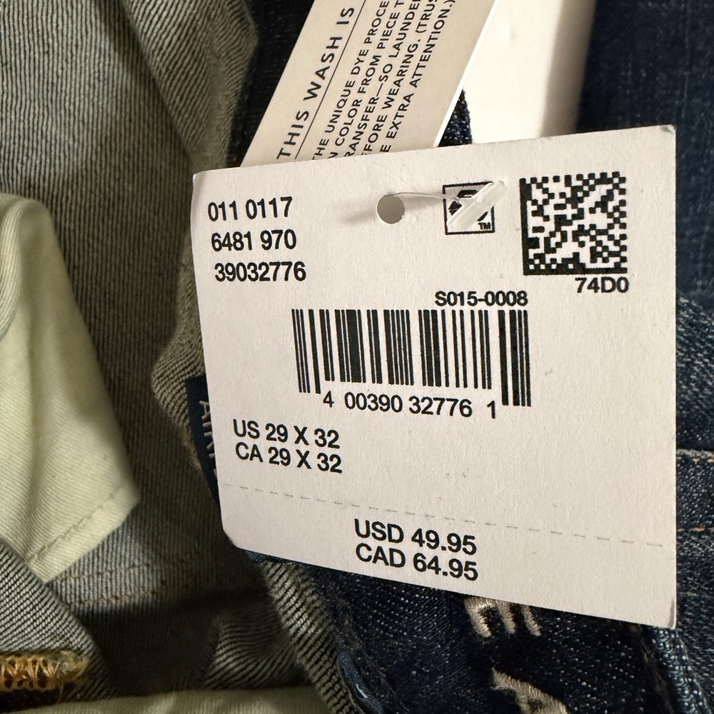 American Eagle Outfitters Airflex + Dark Blue Slim Straight Jeans 29x32 - Picture 6 of 6